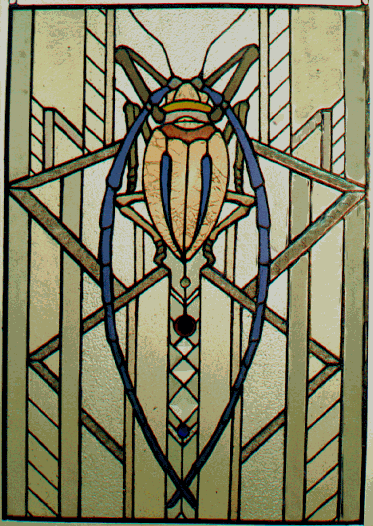 Stained Glass Beetle by Sharon Bladholm