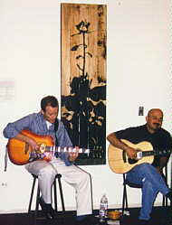Irish Musicians Brian Ralph and Ken Pelletier by at the opening reception