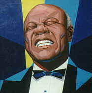 Louis Armstrong Oil Painting by Dean Wessel